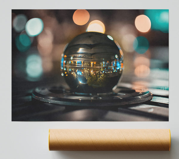 Blue Lens Reflections Print