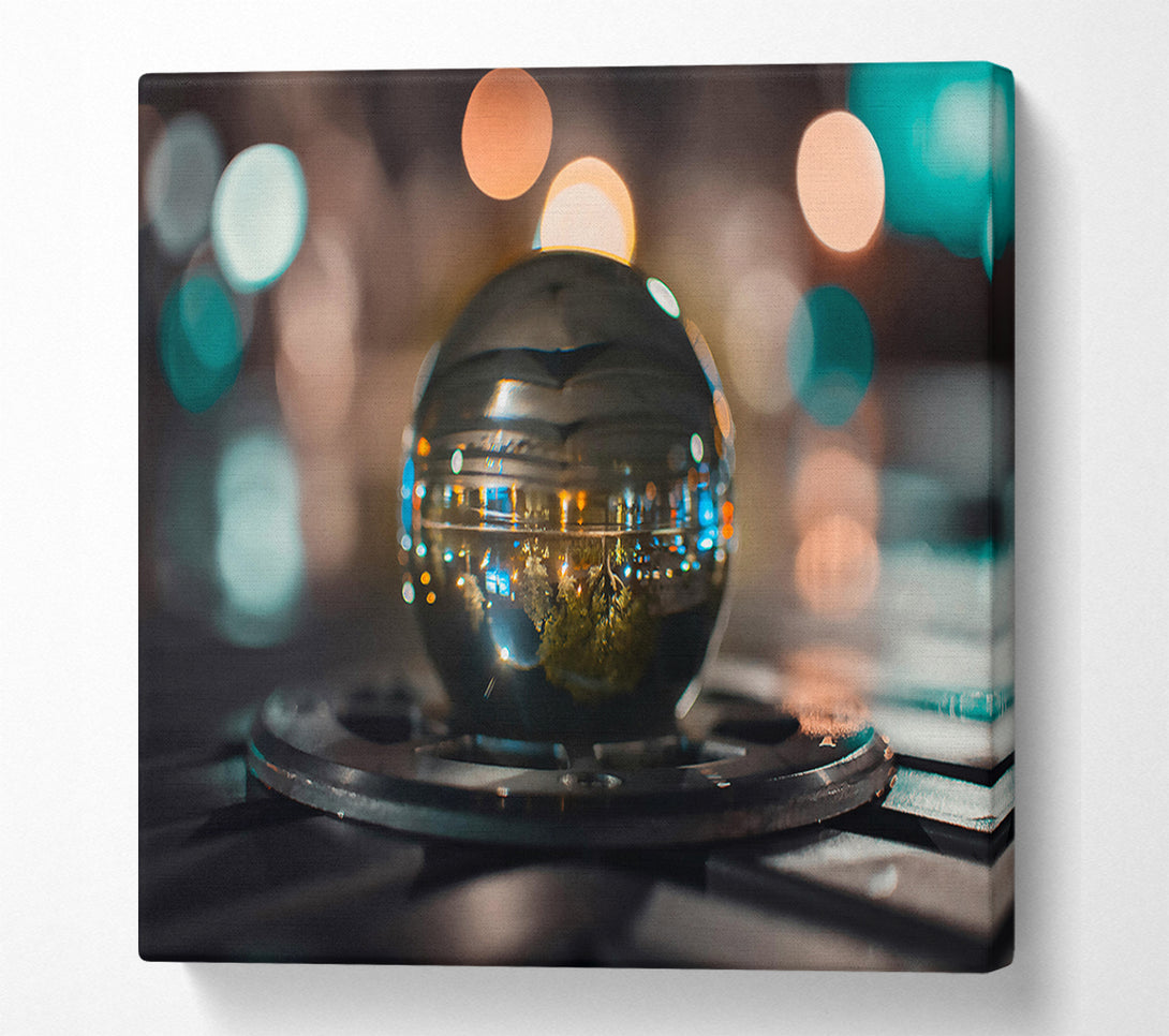  A Canvas Print of Blue Lens Reflections Canvas Print