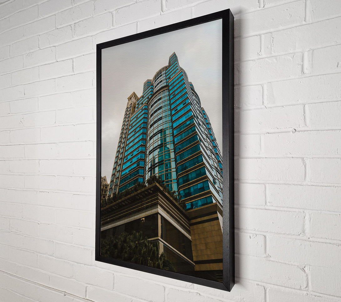  A Canvas Print of Azure Glass Tower Canvas Print