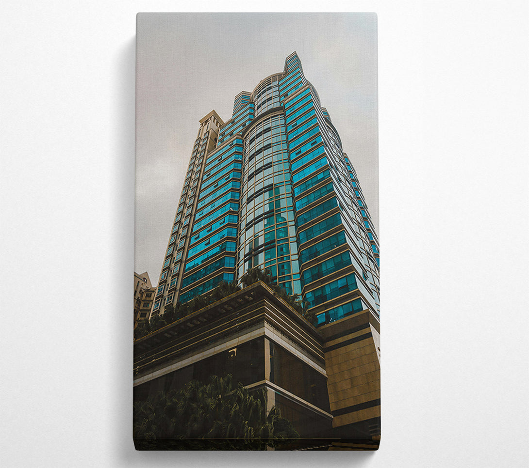  A Canvas Print of Azure Glass Tower Canvas Print