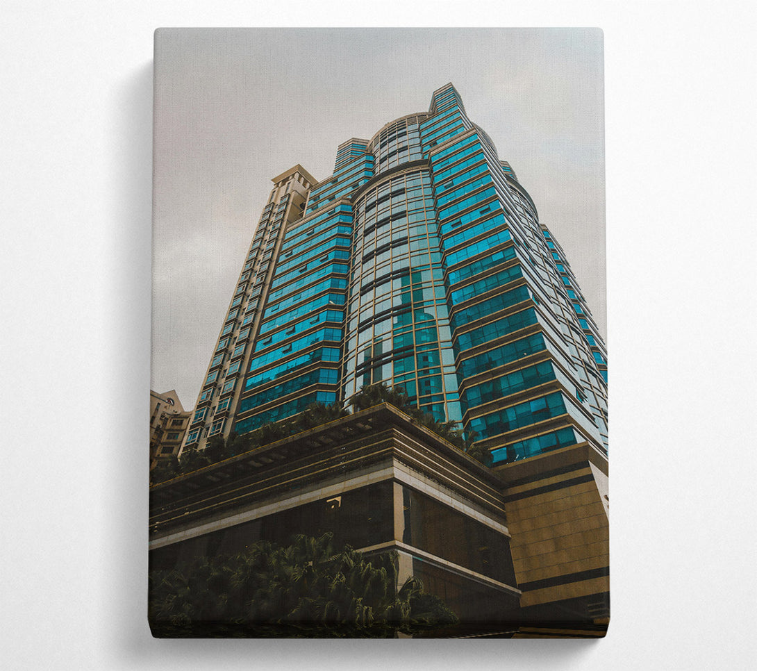  A Canvas Print of Azure Glass Tower Canvas Print