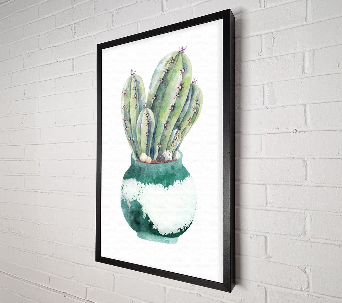  A Canvas Print of Cactus Watercolour Canvas Art
