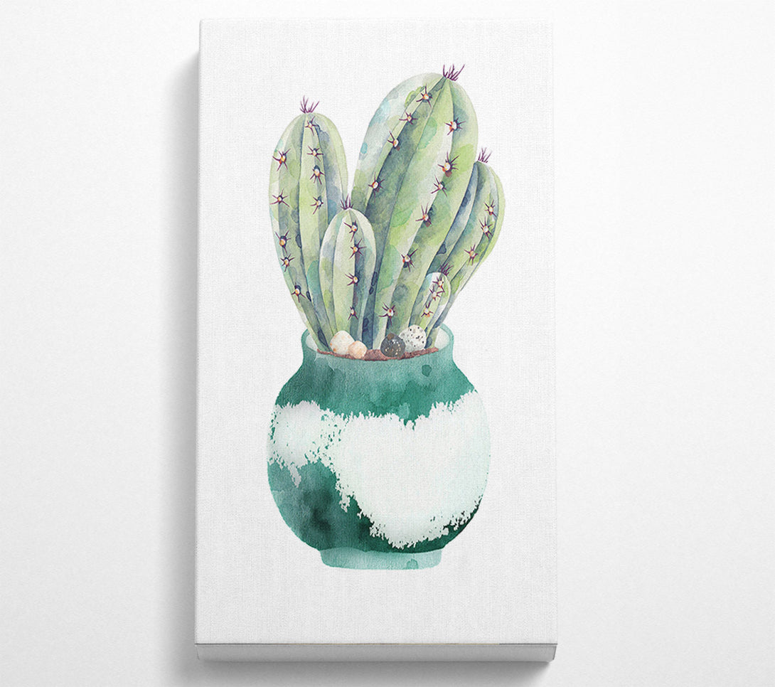  A Canvas Print of Cactus Watercolour Canvas Art