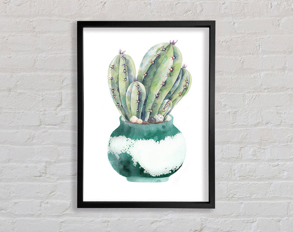 Cactus Watercolour Framed Print