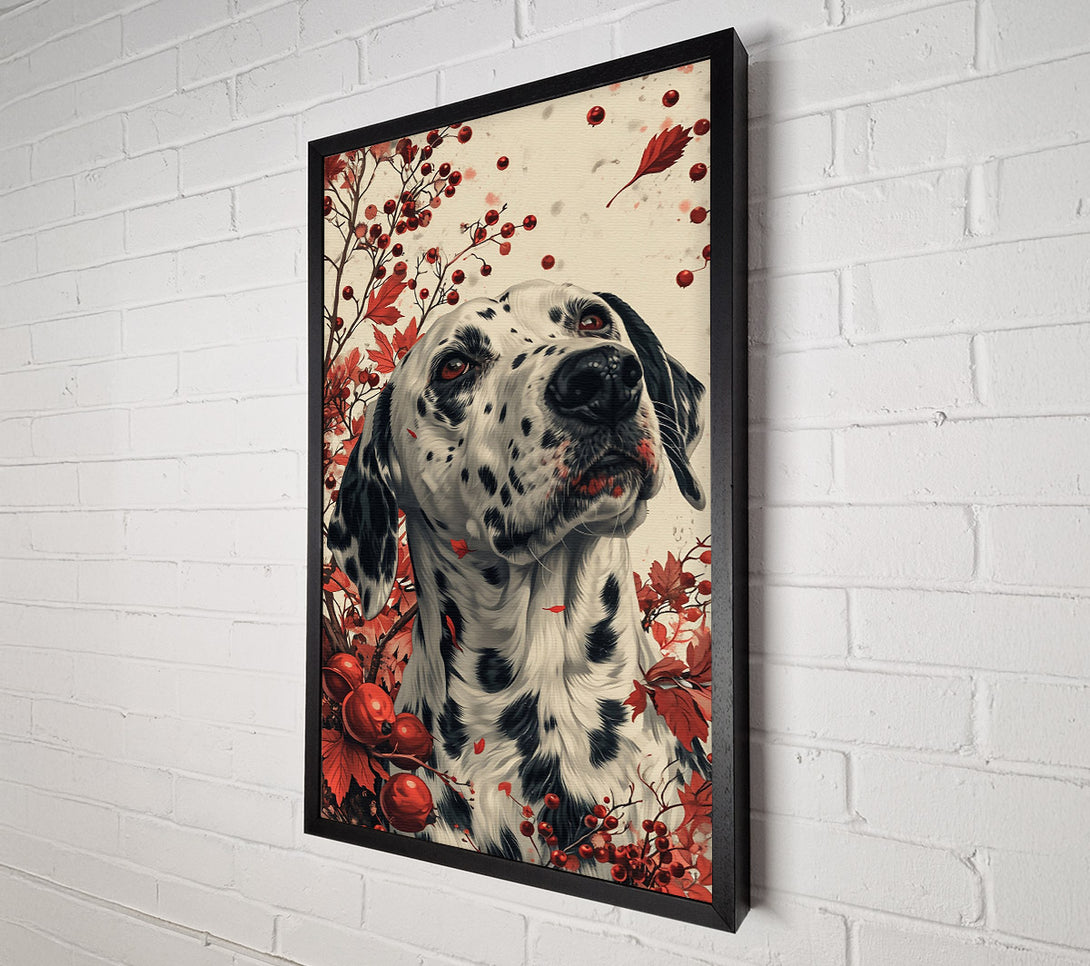  A Canvas Print of Crimson Dalmatian Dream Canvas Art
