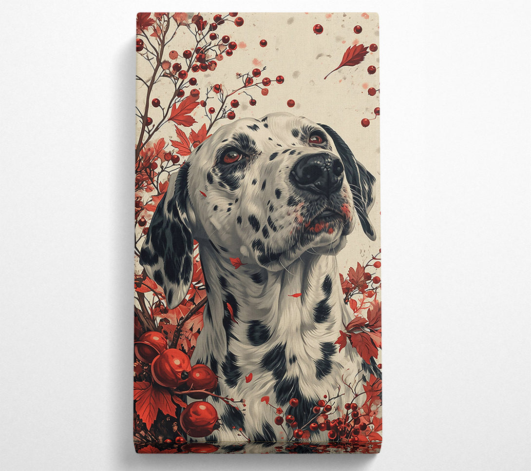  A Canvas Print of Crimson Dalmatian Dream Canvas Art