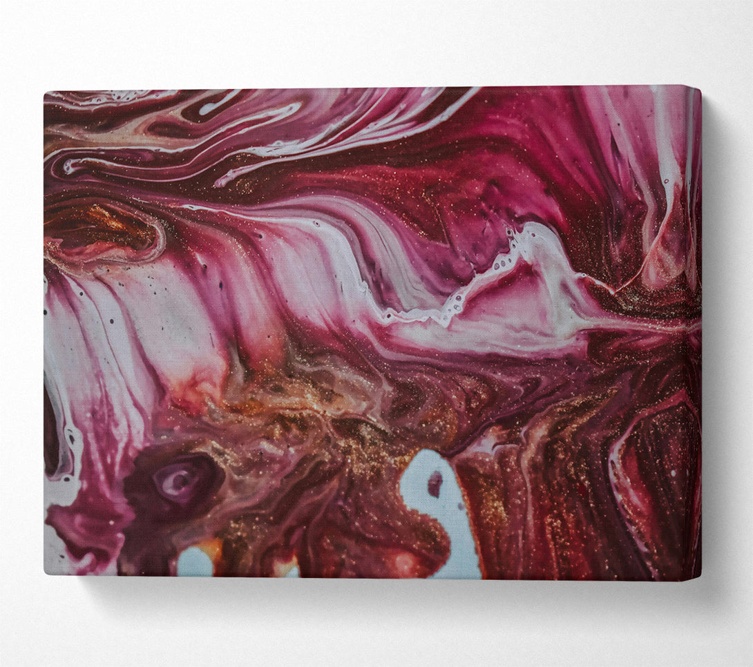  A Canvas Print of Crimson Swirls Of Gold Canvas Wall Art