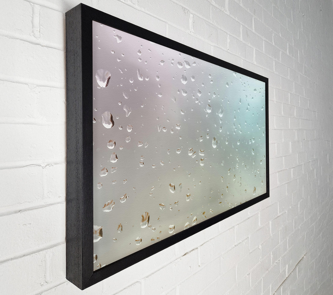  A Canvas Print of Silver Rain Drops Canvas Print