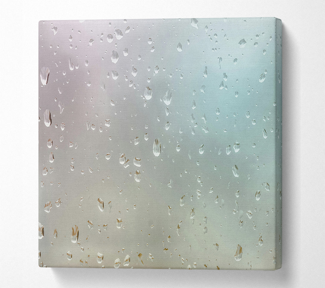  A Canvas Print of Silver Rain Drops Canvas Print