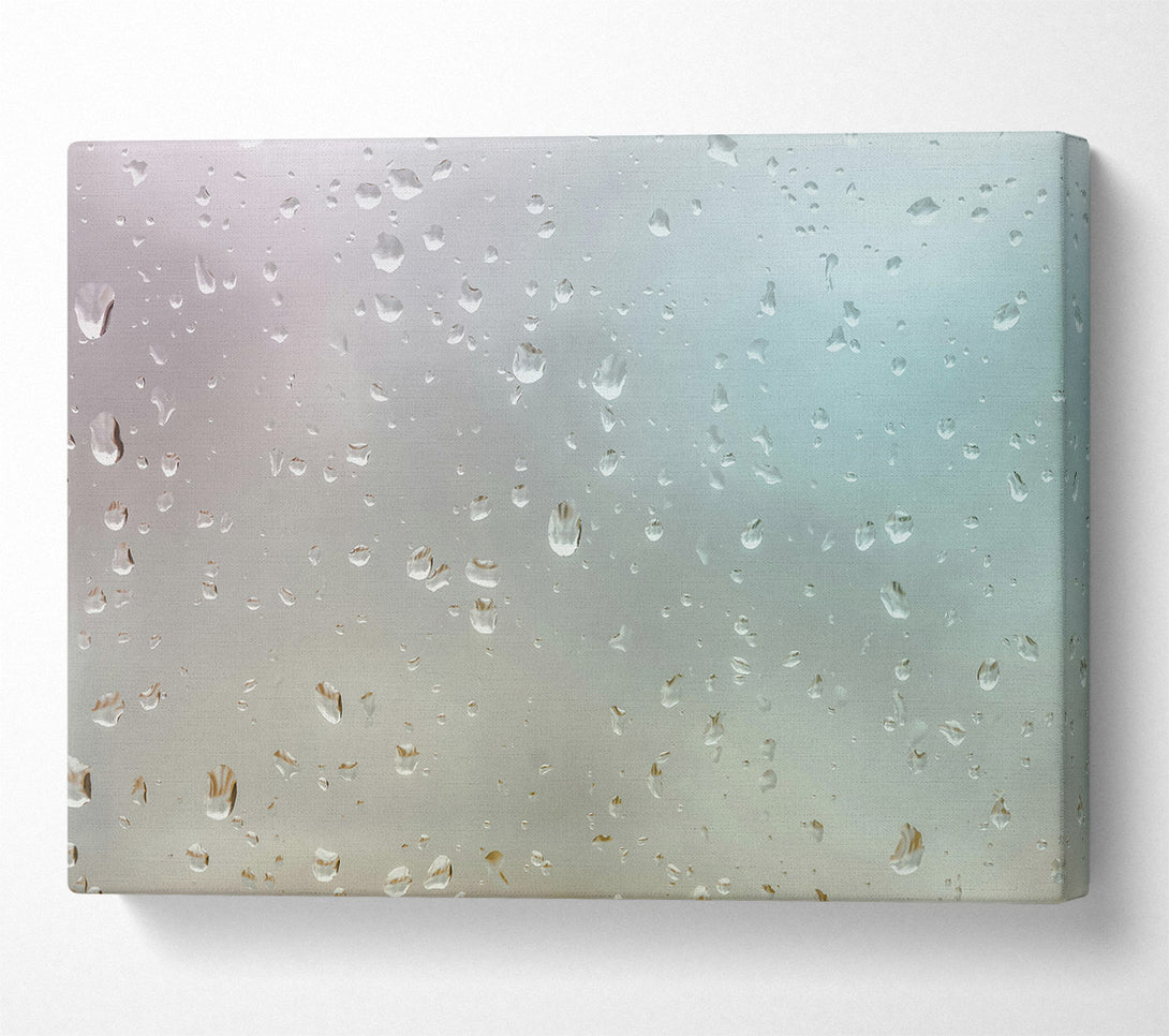  A Canvas Print of Silver Rain Drops Canvas Print