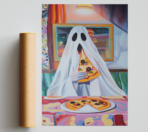Orange Ghostly Feast Poster