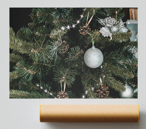 Silver Ornament Gleam Giclee Print