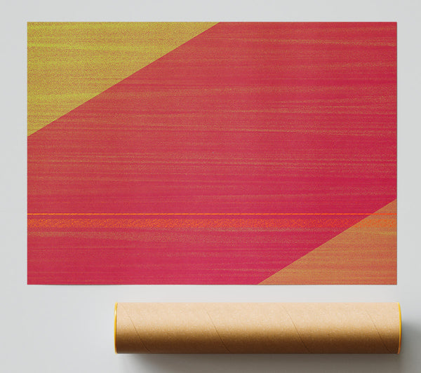 Crimson Diagonal Lines Print
