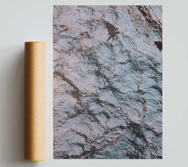 Pale Grey Weathered Rock Giclee Print