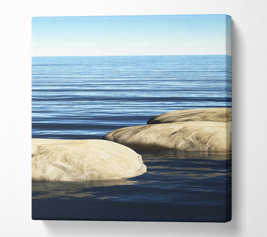  A Canvas Print of Calm Sea Rock Canvas Print