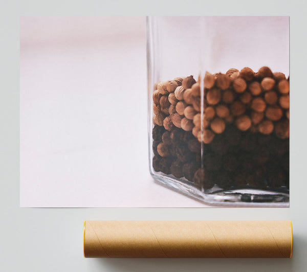 Brown Peppercorns In Glass Giclee Print