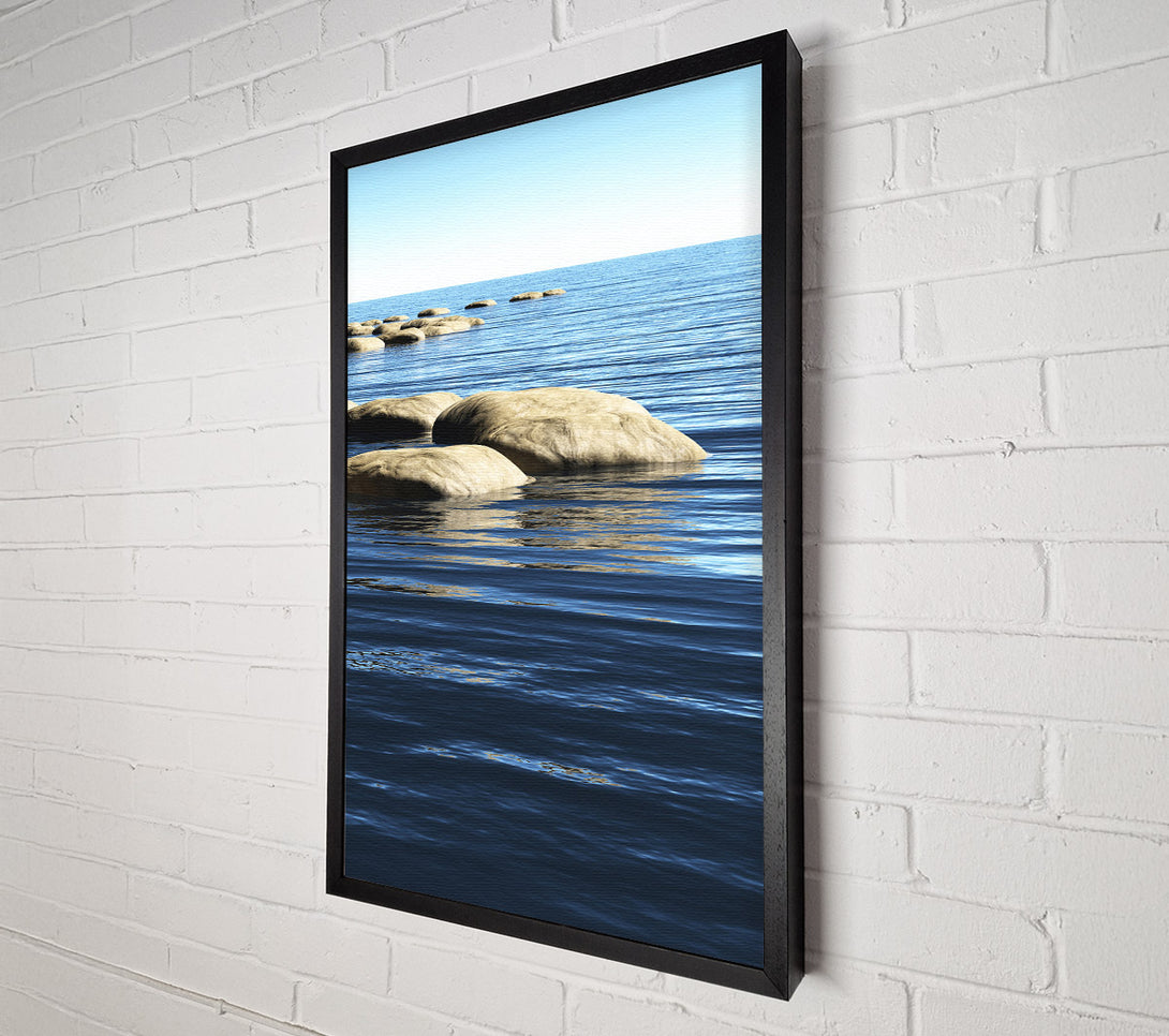 A Canvas Print of Calm Sea Rocks Canvas Art