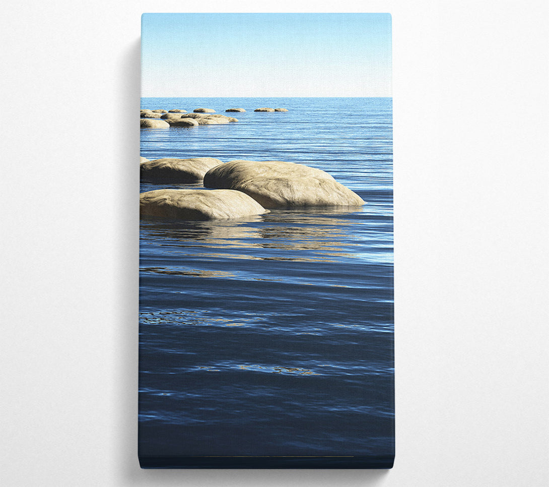  A Canvas Print of Calm Sea Rocks Canvas Art