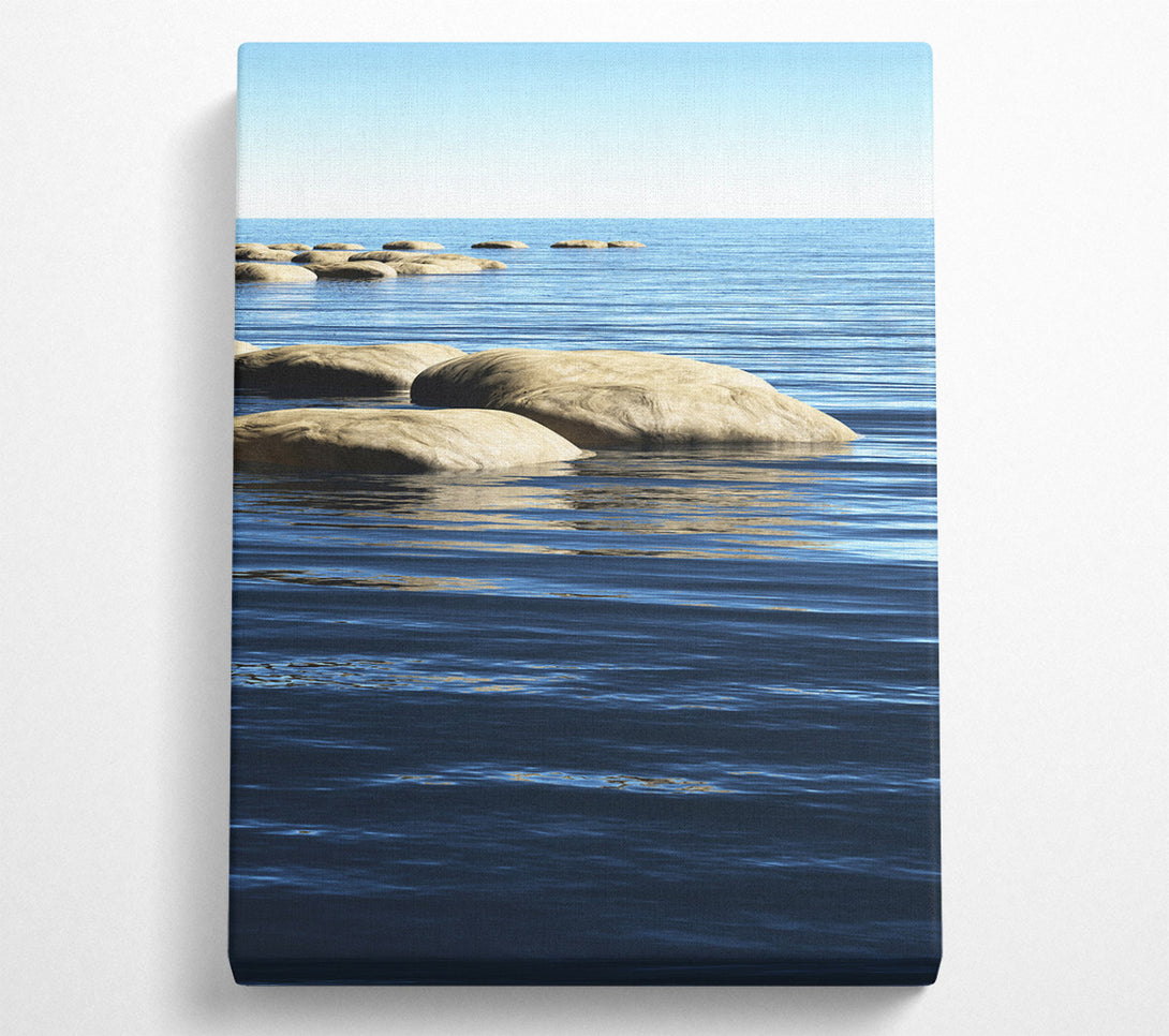  A Canvas Print of Calm Sea Rocks Canvas Art