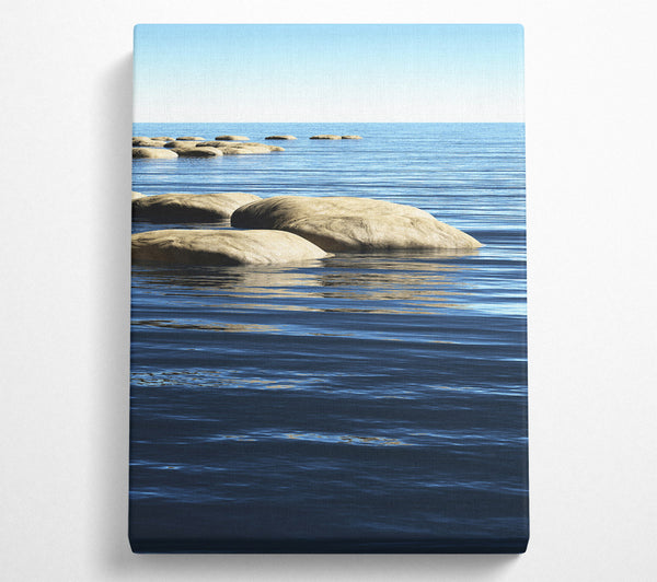  A Canvas Print of Calm Sea Rocks Canvas Art