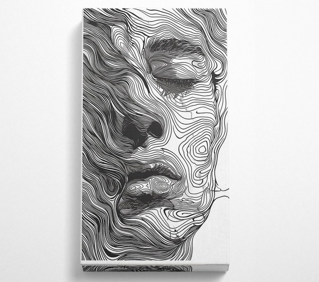  A Canvas Print of Black Lines Embrace Canvas Art