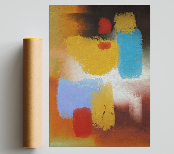 Golden Hues Of Abstract Poster