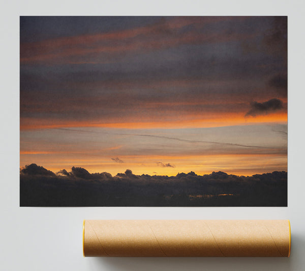 Orange Cloud Horizon Giclee Print