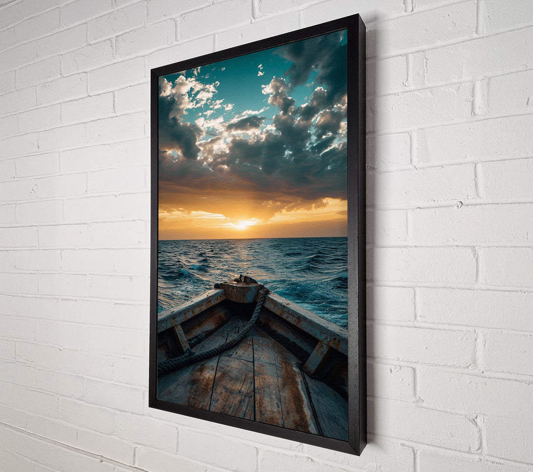  A Canvas Print of Calm Sea Ship Canvas Wall Art