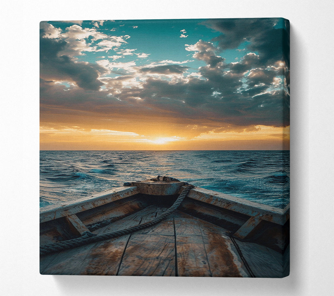  A Canvas Print of Calm Sea Ship Canvas Wall Art