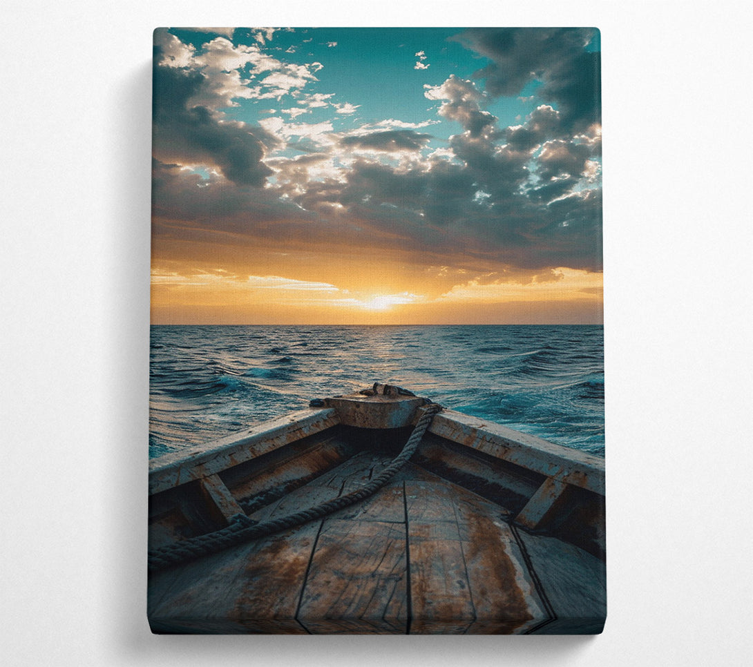  A Canvas Print of Calm Sea Ship Canvas Wall Art