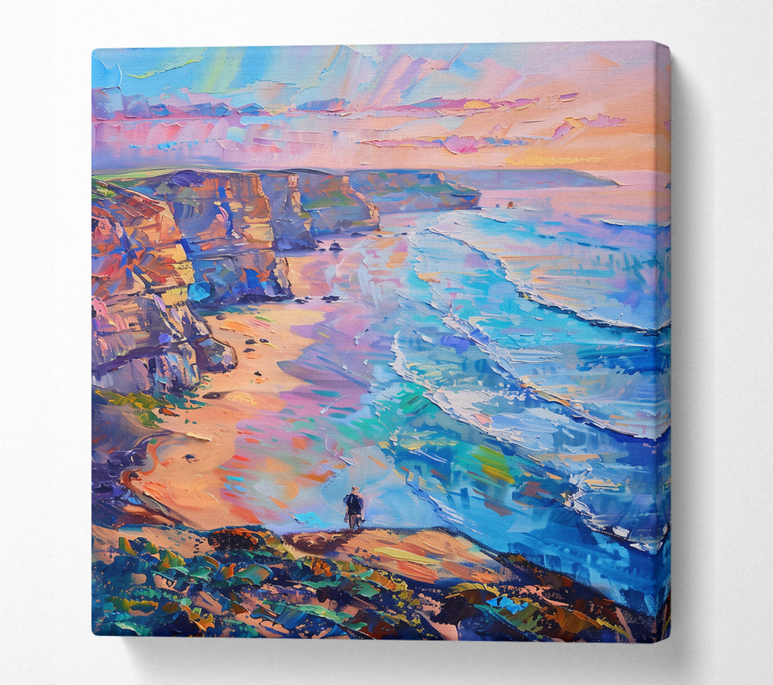  A Canvas Print of Blue Coastal Horizon Canvas Wall Art