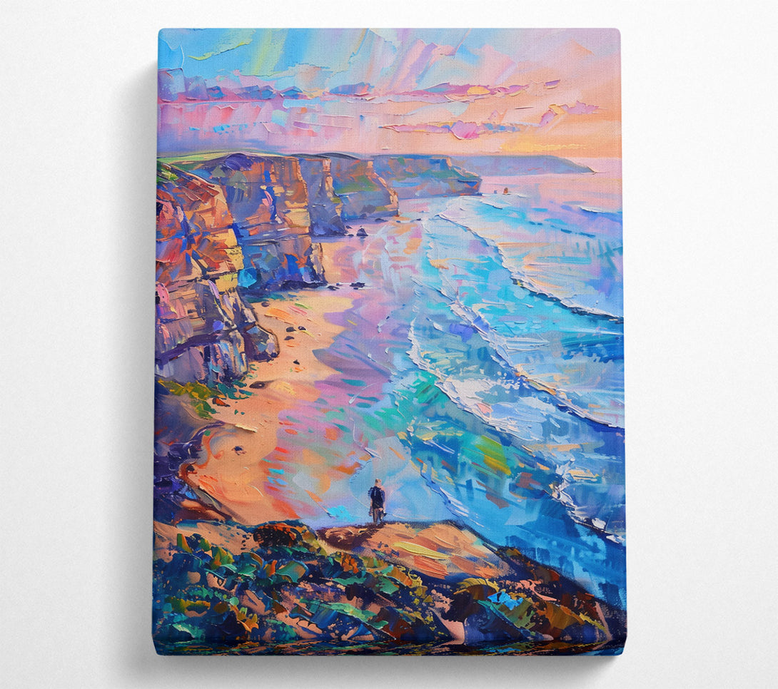  A Canvas Print of Blue Coastal Horizon Canvas Wall Art