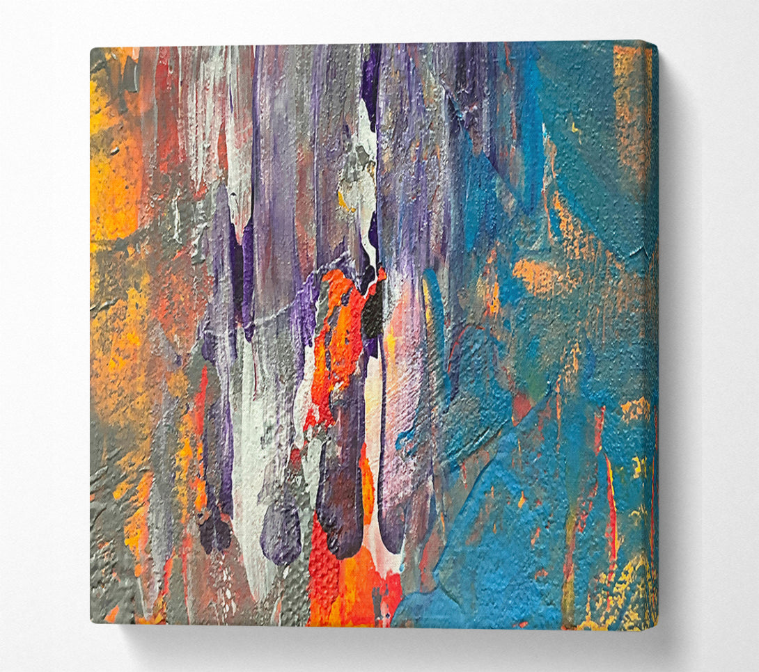  A Canvas Print of Teal Abstract Symphony Canvas Print