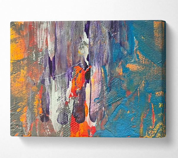  A Canvas Print of Teal Abstract Symphony Canvas Print