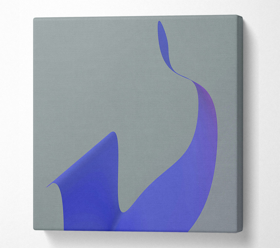  A Canvas Print of Blue Curving Form Canvas Print