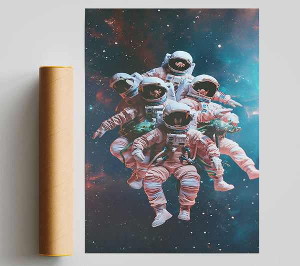 Pink Astronaut Symphony Giclee Print