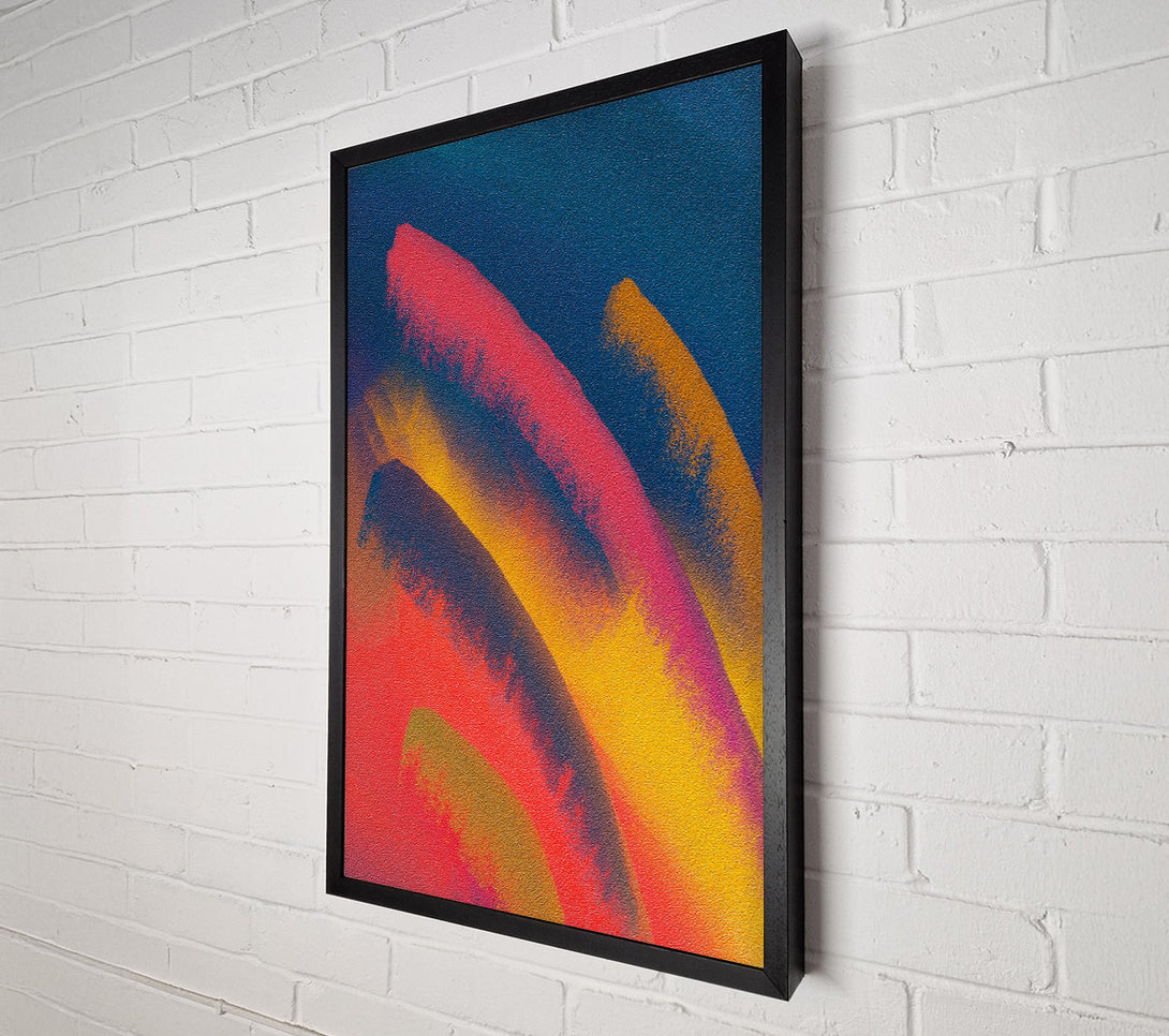  A Canvas Print of Crimson Curved Strokes Canvas Print