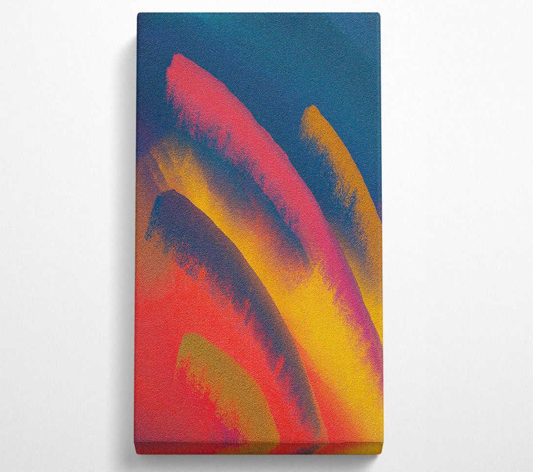  A Canvas Print of Crimson Curved Strokes Canvas Print