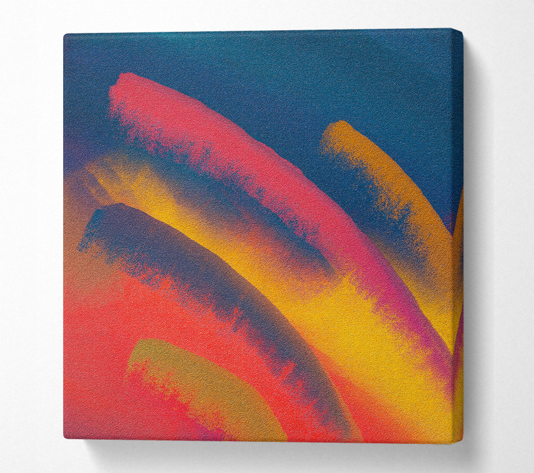  A Canvas Print of Crimson Curved Strokes Canvas Print