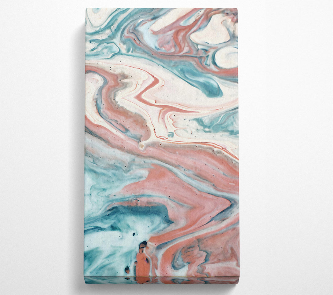  A Canvas Print of Teal And Rose Swirls Canvas Art