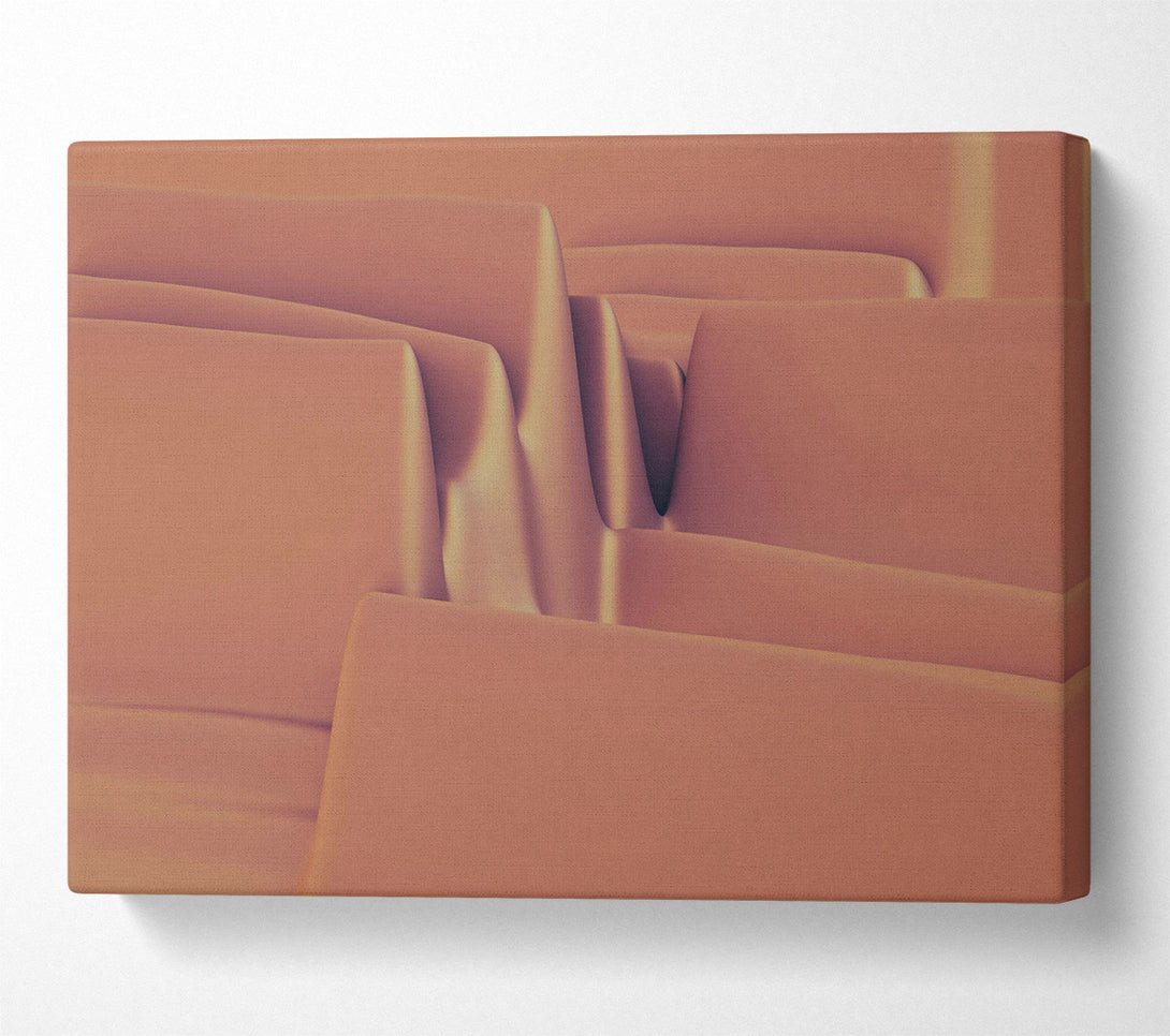  A Canvas Print of Terracotta Abstract Forms Canvas Art