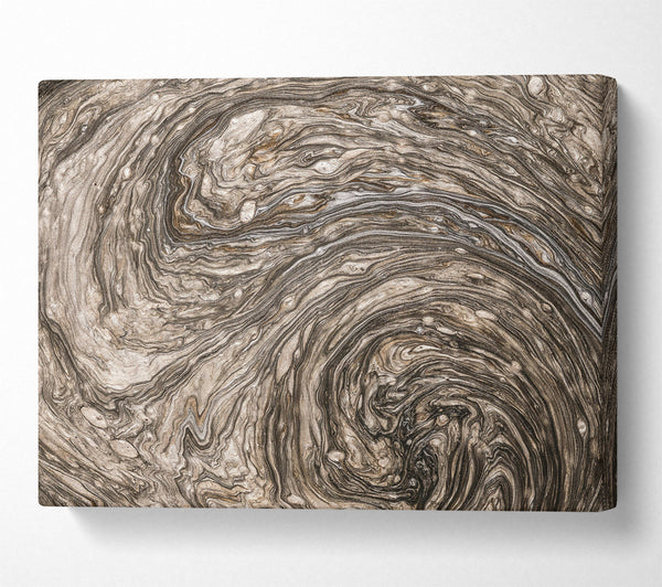  A Canvas Print of Silver Swirling Sands Canvas Art
