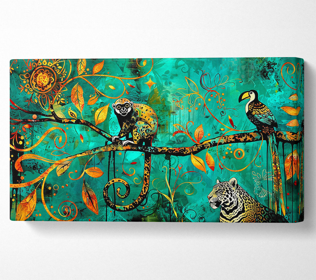  A Canvas Print of Emerald Jungle Dreams Canvas Wall Art