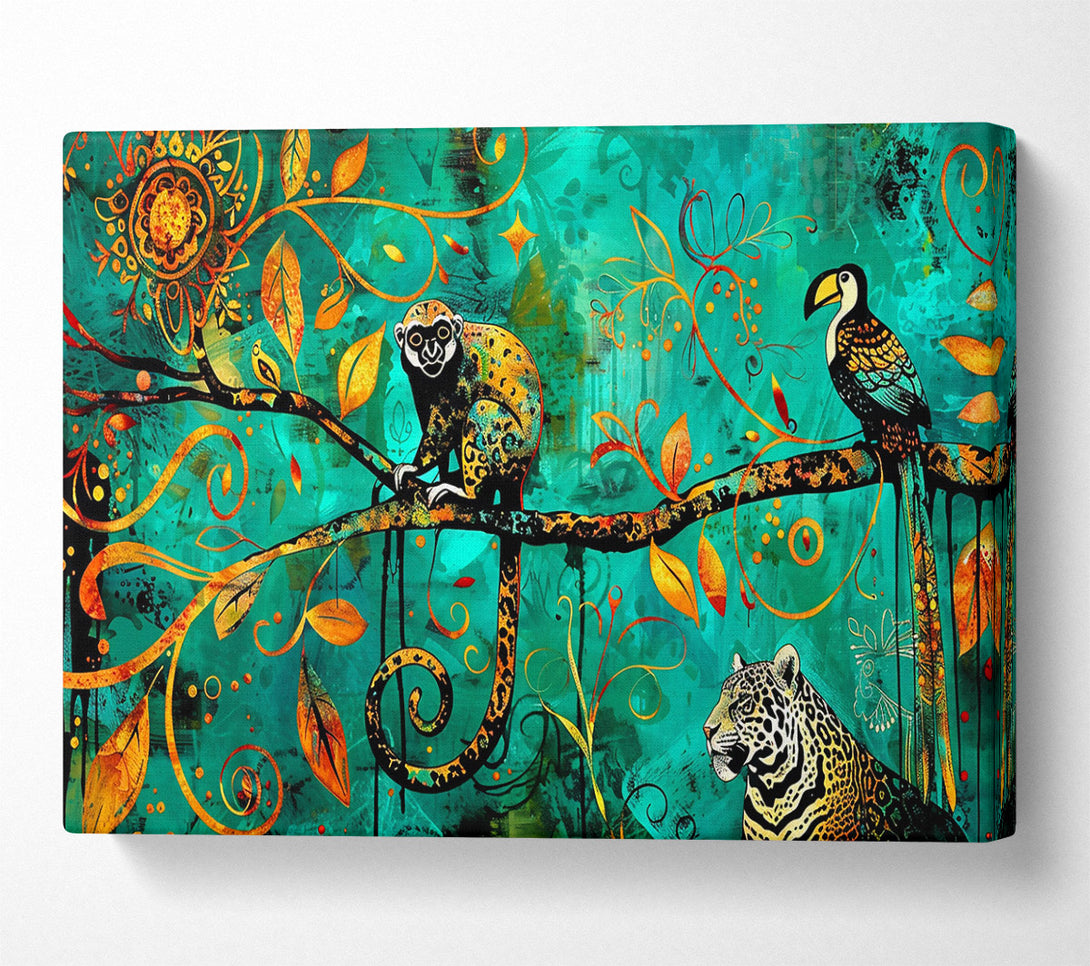  A Canvas Print of Emerald Jungle Dreams Canvas Wall Art