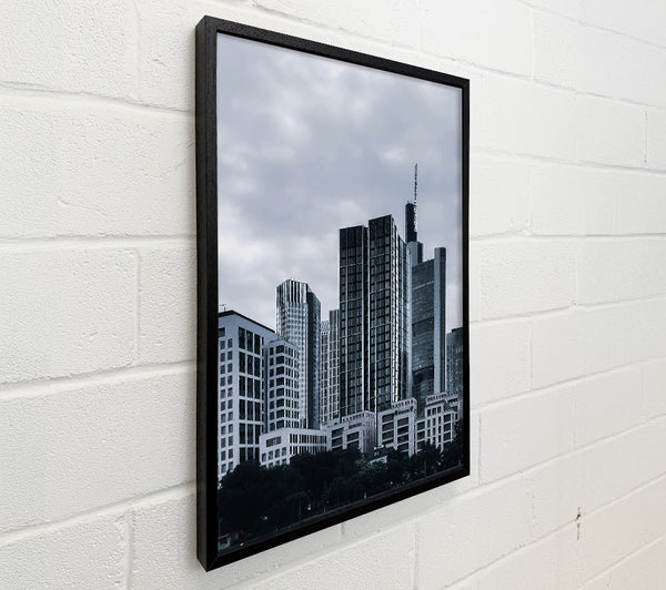 Black Towers Under Sky