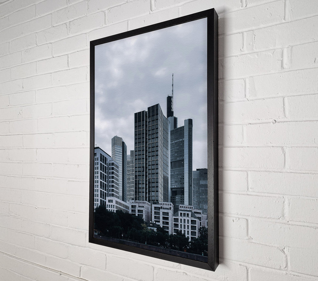  A Canvas Print of Black Towers Under Sky Canvas Print