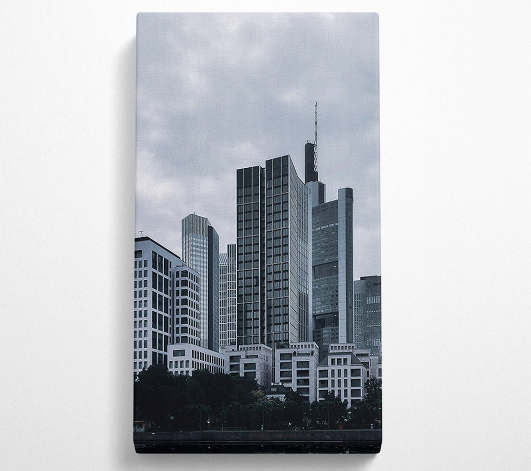  A Canvas Print of Black Towers Under Sky Canvas Print