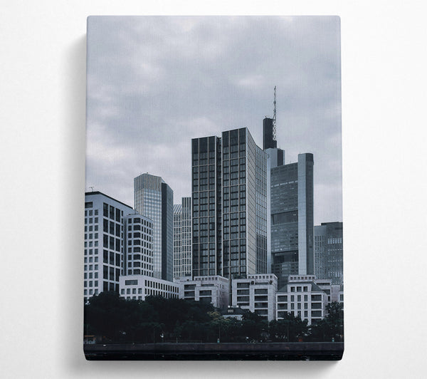  A Canvas Print of Black Towers Under Sky Canvas Print