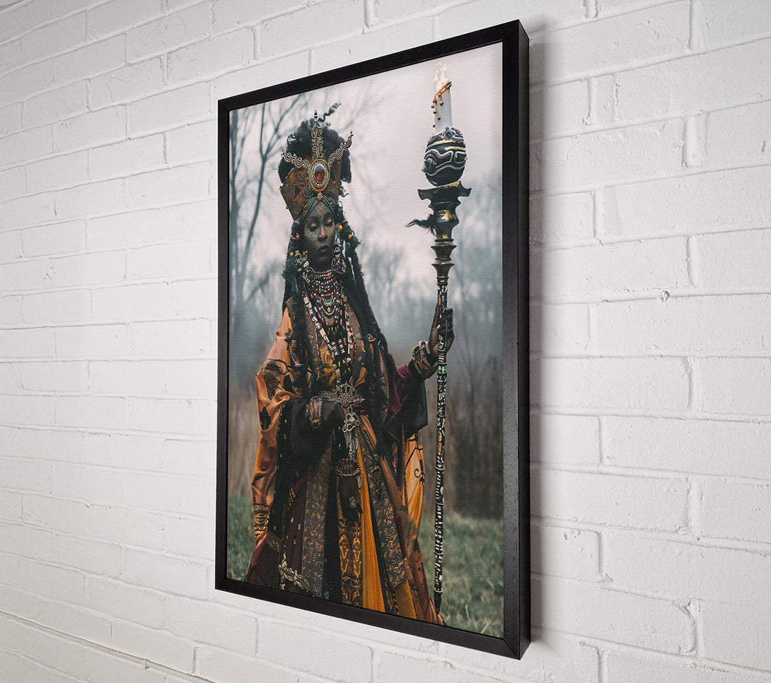  A Canvas Print of Golden Ritualistic Queen Canvas Wall Art