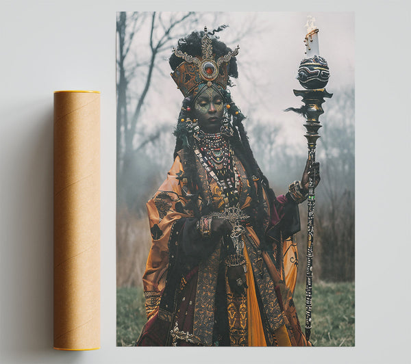 Golden Ritualistic Queen Poster